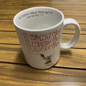 Vintage Papel Moodz Mug Japan I Want You I Need You I Love You Kisses Love